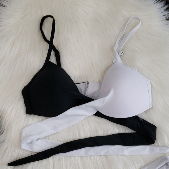 Contrast Push Up Wrap Around Bikini Set - Picture 7 of 11